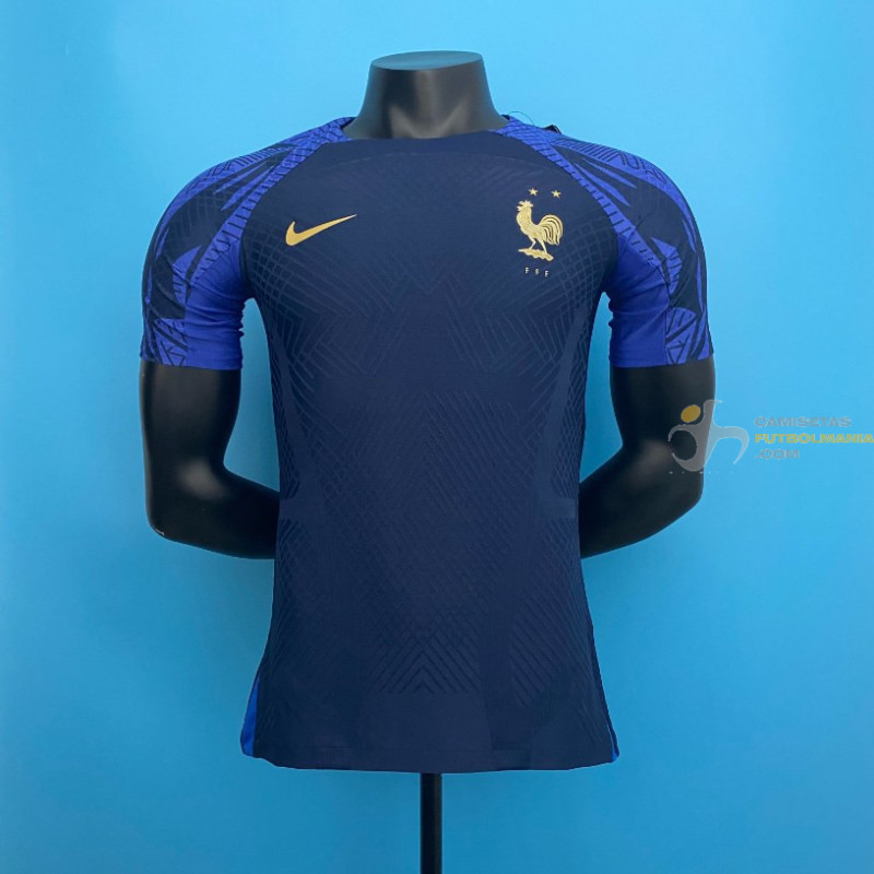 Camiseta Fútbol Francia Entrenamiento Azul Versión Jugador 2022-2023