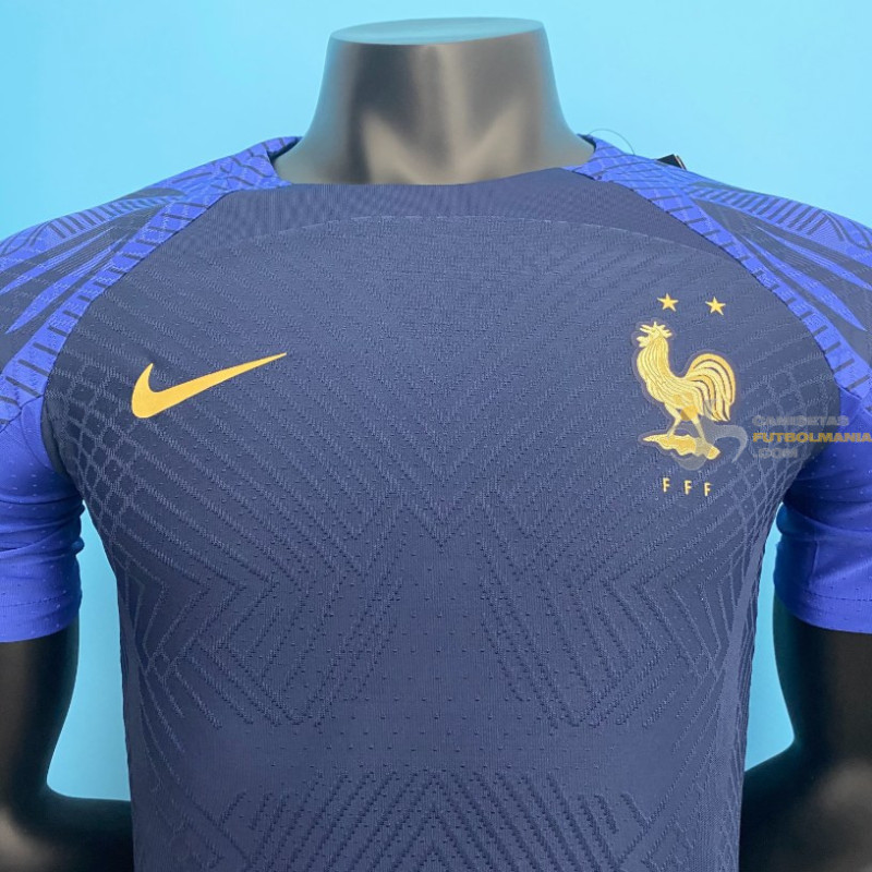 Camiseta Fútbol Francia Entrenamiento Azul Versión Jugador 20222023