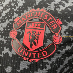 Camiseta Fútbol Manchester United Negra X Versión Jugador 2022-2023