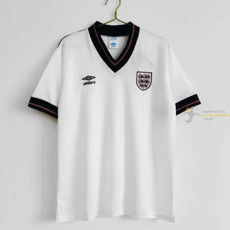 Camiseta Fútbol Inglaterra Primera Equipación Retro Clásica 1984-1987