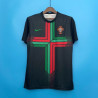 Camiseta Fútbol Portugal Negra 2022