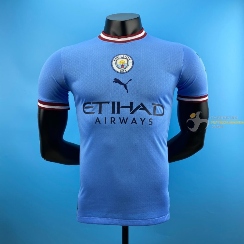 Camiseta Futbol Manchester City Primera Equipación Versión Jugador 2022-2023