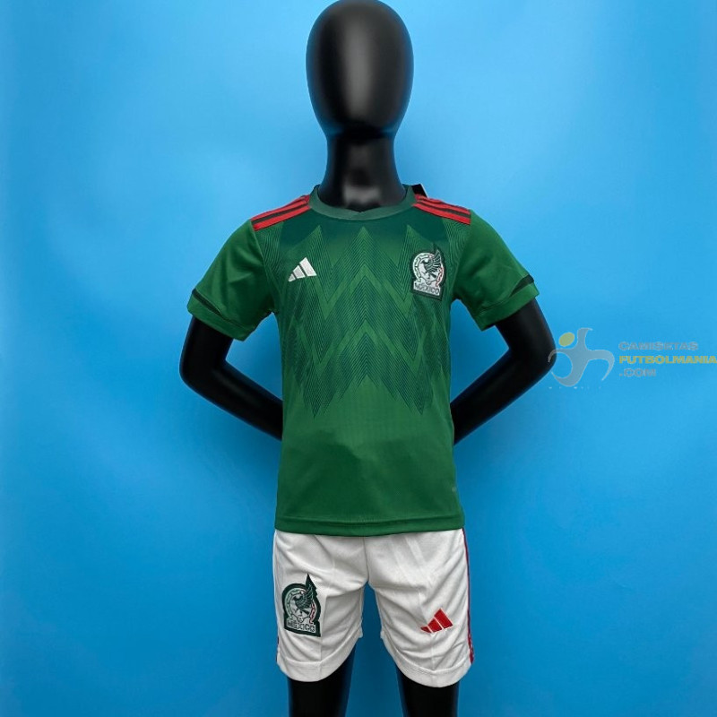 Camiseta y Pantalón Niños México Primera Equipación 2022