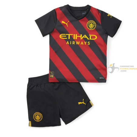 Camiseta y Pantalón Niños Manchester City Segunda Equipación 2022-2023