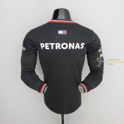 Camiseta F1 Mercedes-Benz Team Petronas Negra Manga Larga 2022