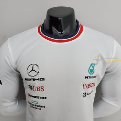 Camiseta F1 Mercedes-Benz Team Petronas Blanca Manga Larga 2022