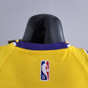 Camiseta NBA Kyrie Irving 2 Los Angeles Lakers 75th Anniversary Silk Version Amarilla 2022