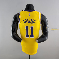 Camiseta NBA Kyrie Irving 11 Los Angeles Lakers 75th Anniversary Silk Version Amarilla 2022