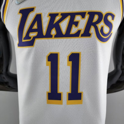 Camiseta NBA Kyrie Irving 11 Los Angeles Lakers 75th Anniversary Silk Version Blanca 2022