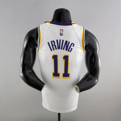 Camiseta NBA Kyrie Irving 11 Los Angeles Lakers 75th Anniversary Silk Version Blanca 2022