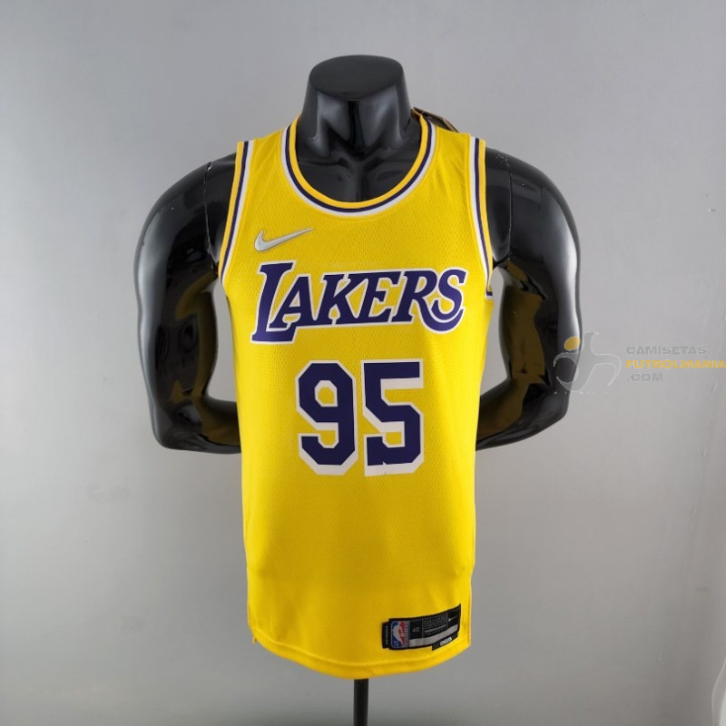 Camiseta NBA Stephen TOSCANO 95 Los Angeles Lakers 75 Anniversary Amarilla 2022