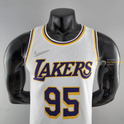 Camiseta NBA Stephen TOSCANO 95 Los Angeles Lakers 75 Anniversary Blanca 2022