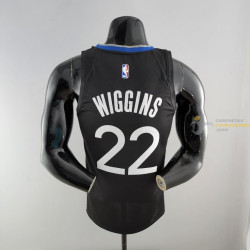 Camiseta NBA Andrew Wiggins 22 Los Golden State Warriors The Town Negra Silk Version 2020