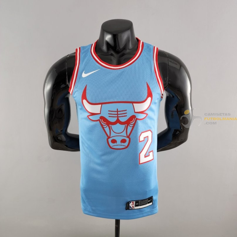 Camiseta NBA LaMelo Ball 2 Chicago Bulls 75th Azul Anniversary 2022