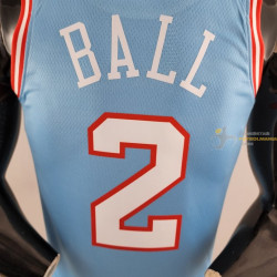Camiseta NBA LaMelo Ball 2 Chicago Bulls 75th Azul Anniversary 2022