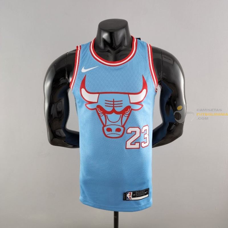 Camiseta NBA Michael Jordan 23 Chicago Bulls 75th Azul Anniversary 2022