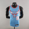 Camiseta NBA Zach LaVine 8 Chicago Bulls 75th Azul Anniversary 2022