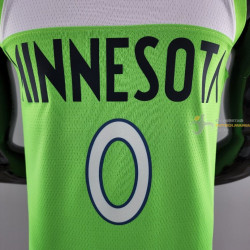 Camiseta NBA Russel 0 Minnesota Timberwolves 75th Anniversary Green 2022