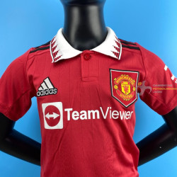 Camiseta y Pantalón Niños Manchester United Primera Equipación 2022-2023