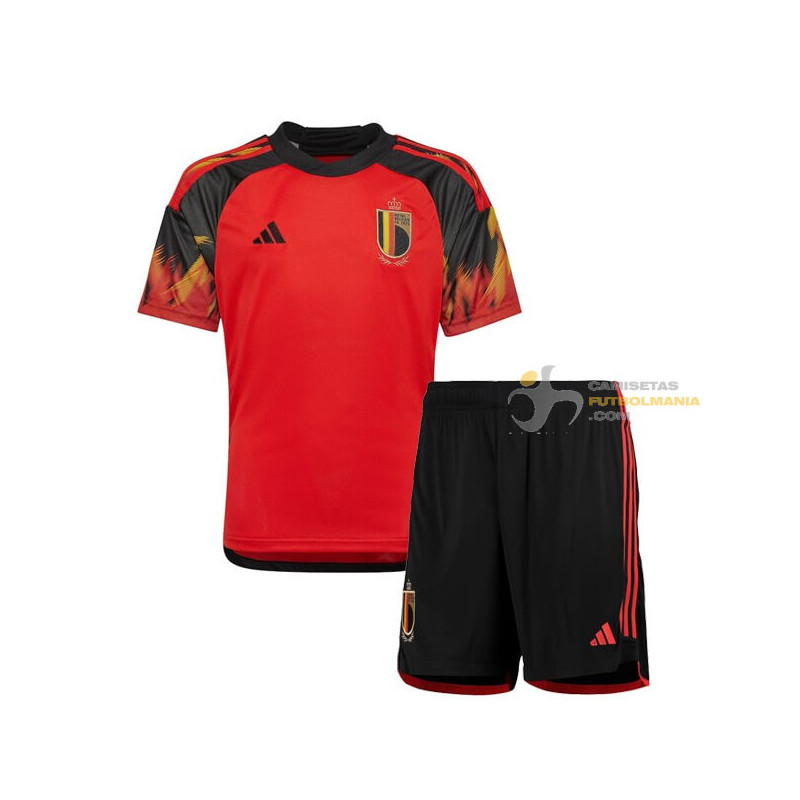 Camiseta y Pantalón Niños Bélgica Primera Equipación 2022-2023