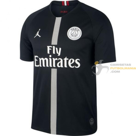 Aplicando Ingenioso Una vez más Camiseta Paris Saint-Germain Tercera Equipación Negra Versión Air Jordan  Champions League 2018-2019