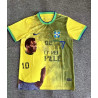 Camiseta Fútbol Brasil Conmemorativa Pelé Amarilla 2022