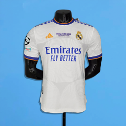 Camiseta Fútbol Real Madrid Primera Equipación Edición Final Champions Versión Jugador 2021-2022