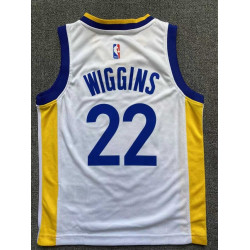 Camiseta NBA Niños Andrew Wiggins 22 Golden State Warriors Blanca Retro Clásica