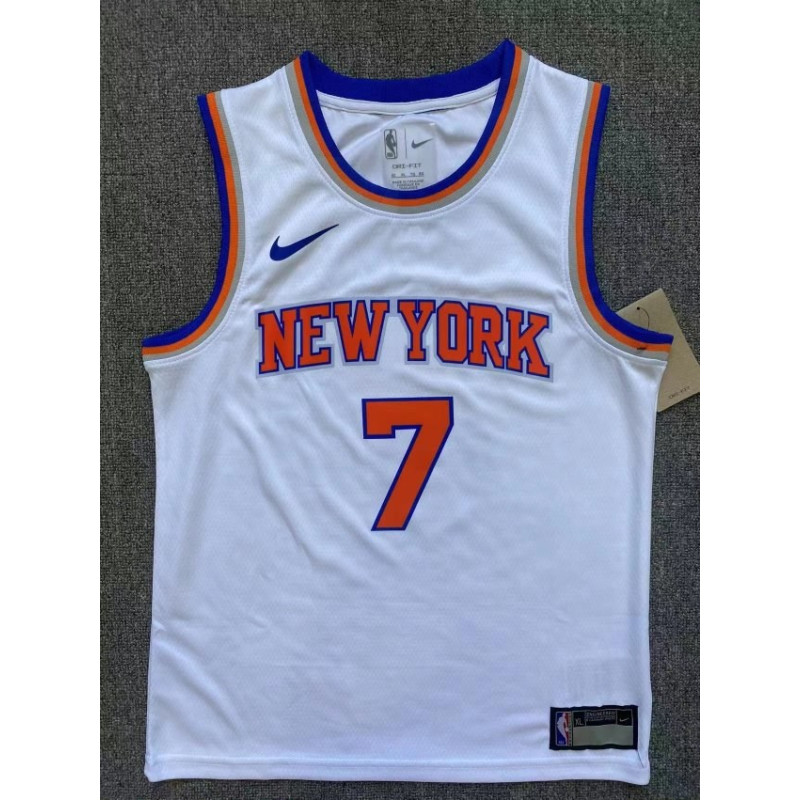 Camiseta NBA Niños Carmelo Anthony 7 New York Knicks Blanca Retro Clásica