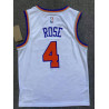Camiseta NBA Niños Derrick Rose 4 New York Knicks Blanca Retro Clásica