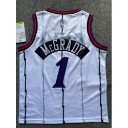 Camiseta NBA Niños Tracy McGrady 1 Toronto Raptors Blanca Retro Clásica