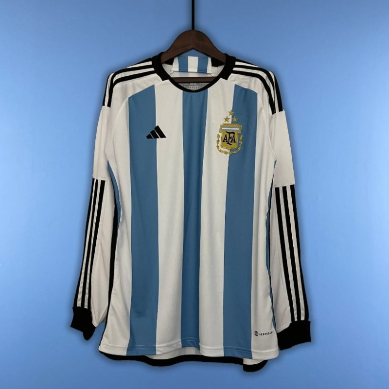 Camiseta Fútbol Argentina Primera Equipación Manga Larga 2022-2023