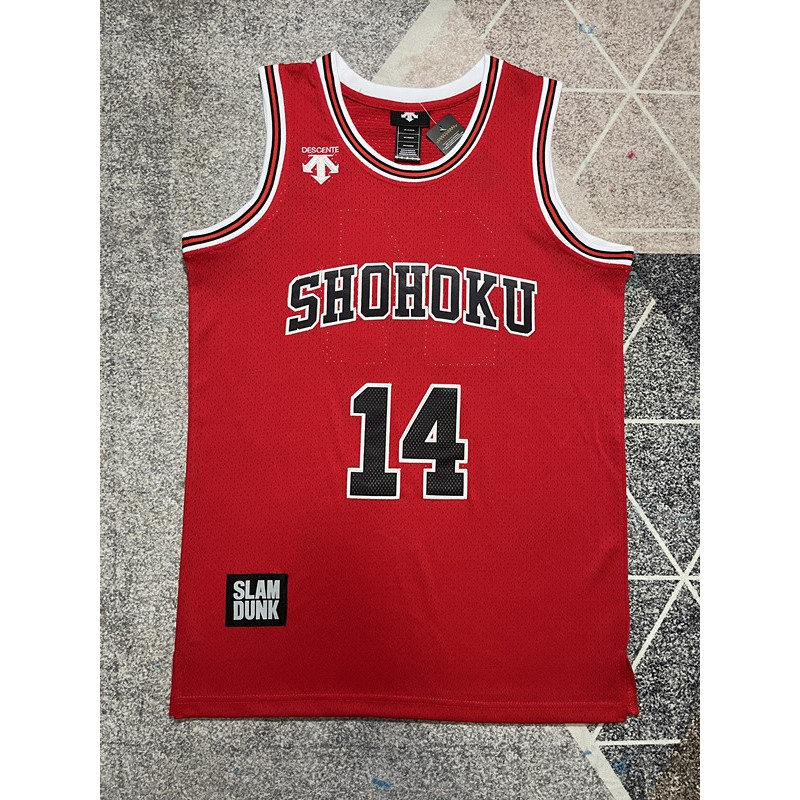 Camiseta Shohoku 14 Slam Dunk Anime Rojo Bordada