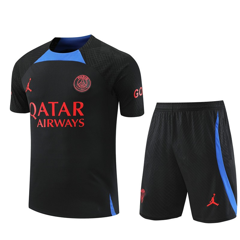 Camiseta y Pantalón Paris Saint-Germain Entrenamiento Negra Air Jordan 2023-2024