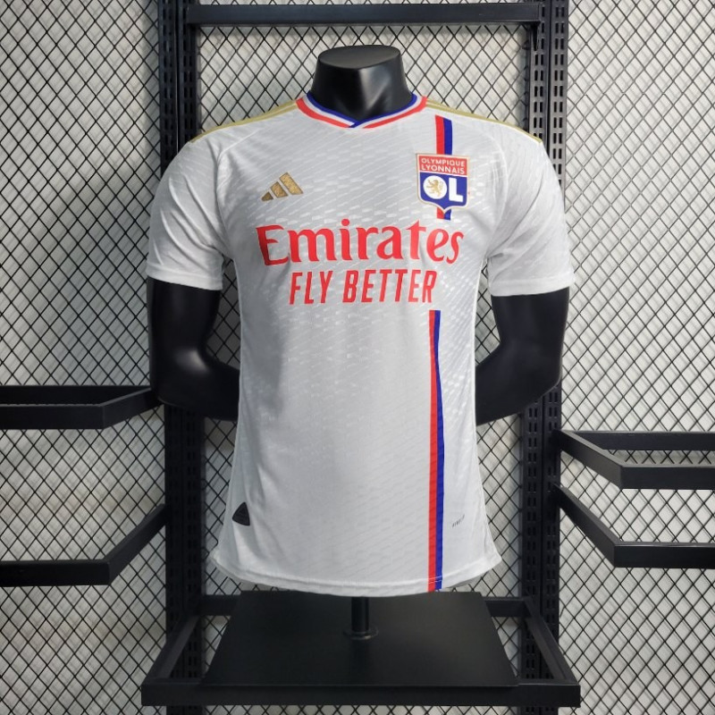 Camiseta Fútbol Olympique Lyon Primera Equipación Versión Jugador 2023-2024