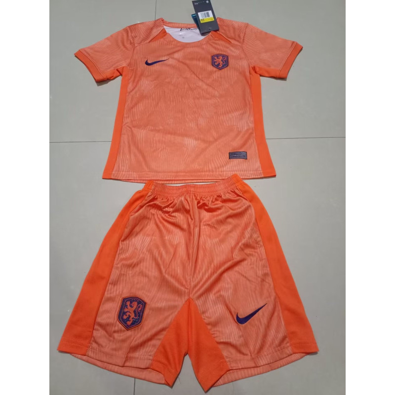 Camiseta y Pantalón Niños Países Bajos Primera Equipación Mundial Femenino 2023-2024