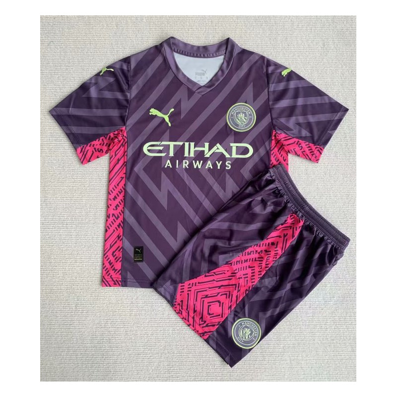 Camiseta y Pantalón Niños Manchester City Portero 2023-2024