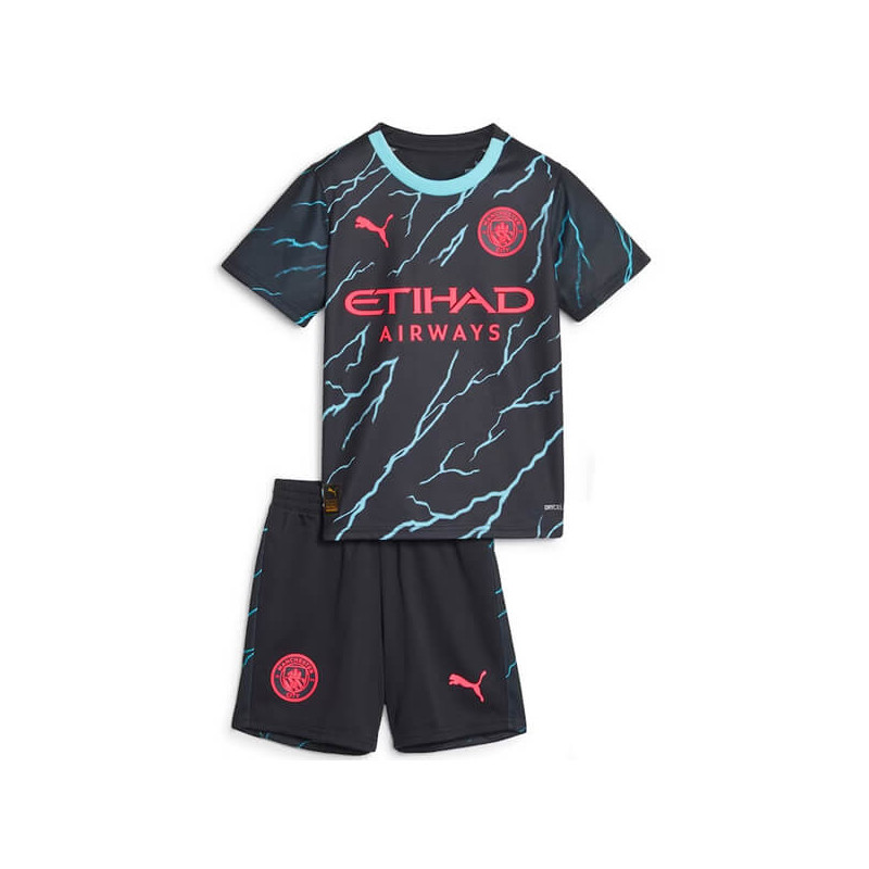 Camiseta y Pantalón Niños Manchester City Tercera Equipación 2023-2024