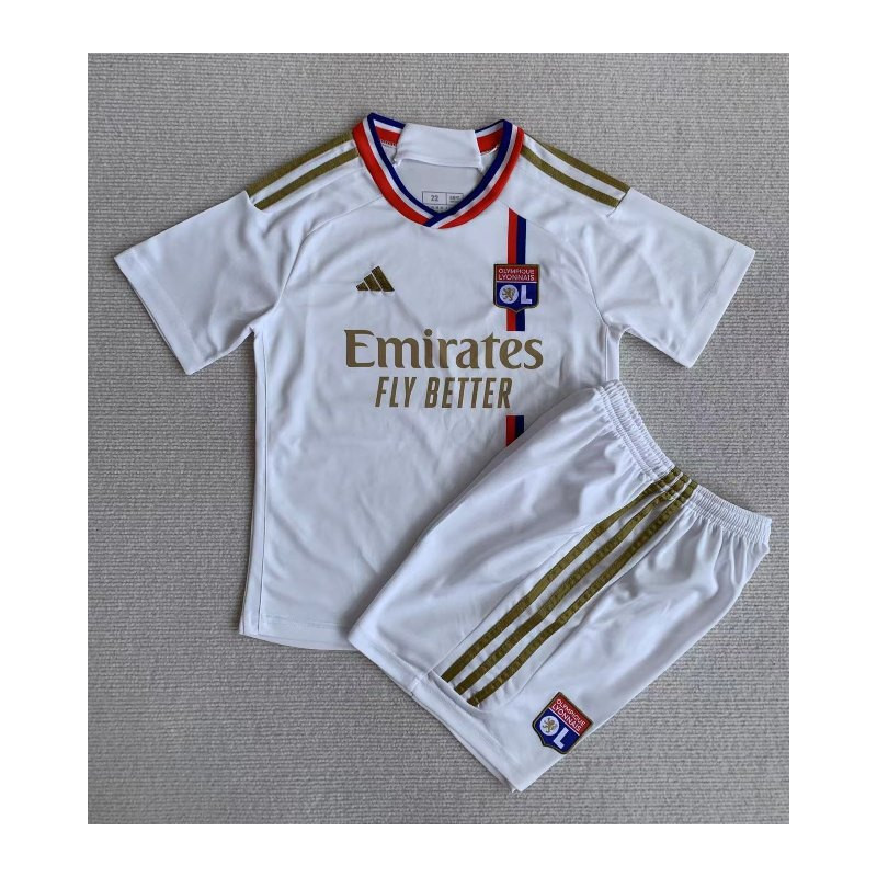 Camiseta y Pantalón Niños Olympique de Lyon Primera Equipación 2023-2024