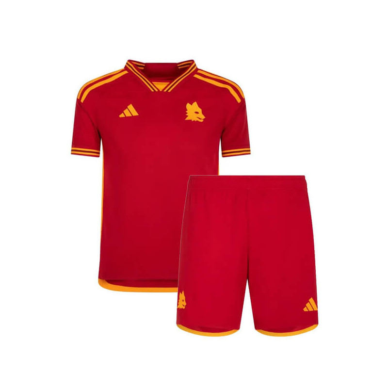 Camiseta y Pantalón Niños AS Roma Primera Equipación 2023-2024