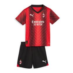 Camiseta y Pantalón Fútbol Niños AC Milan Primera Equipación 2023-2024