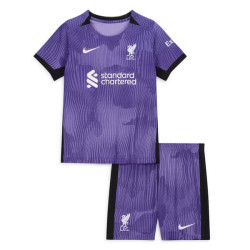 Camiseta y Pantalón Futbol Niños Liverpool Tercera Equipación 2023-2024
