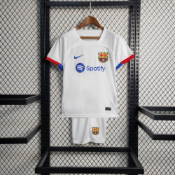 Camiseta y Pantalón Futbol Niños Barcelona Segunda Equipación 2023-2024