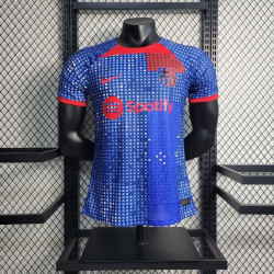Camiseta Fútbol Barcelona Entrenamiento Azul Versión Jugador 2023-2024