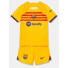 Camiseta y Pantalón Futbol Niños Barcelona Cuarta Equipación 2023-2024