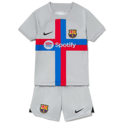 Camiseta y Pantalón Futbol Niños Barcelona Tercera Equipación 2022-2023