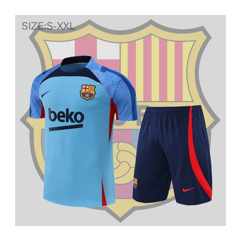 Camiseta y Pantalón Barcelona Entrenamiento Azul 2022-2023