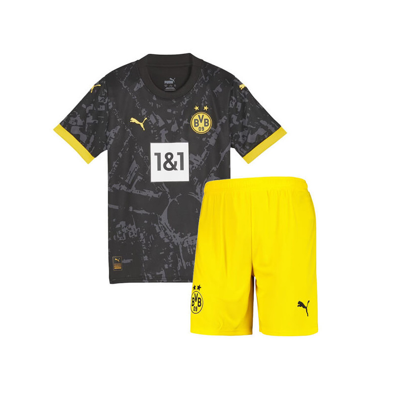 Camiseta y Pantalón Niños Borussia Dortmund Segunda Equipación 2023-2024