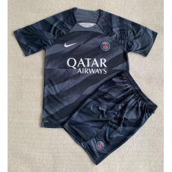 Camiseta y Pantalón Niños Paris Saint-Germain Portero Negra 2023-2024