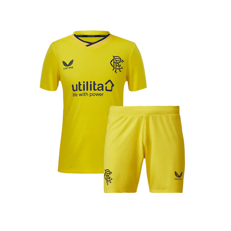 Camiseta y Pantalón Niños Glasgow Rangers Portero 2023-2024